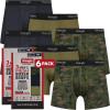 imageWrangler Mesh Quick Dry Comfort Stretch Mens Boxer Briefs NylonSpandex Blend 6Pack MoistureWicking AntiOdorDuffle GreenGreen CamoBlack