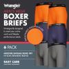 imageWrangler Mesh Quick Dry Comfort Stretch Mens Boxer Briefs NylonSpandex Blend 6Pack MoistureWicking AntiOdorNavyOrangeGrey