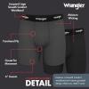 imageWrangler Ranger Mens Active Stretch Boxer Briefs MoistureWicking 4Way Stretch Gusseted Design 6PackCharcoal  Military Green  Blk