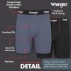 imageWrangler Ranger Mens Active Stretch Boxer Briefs MoistureWicking 4Way Stretch Gusseted Design 6PackTurbulance Grey  Black
