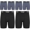 imageWrangler Ranger Mens Active Stretch Boxer Briefs MoistureWicking 4Way Stretch Gusseted Design 6PackTurbulance Grey  Black