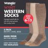 imageWrangler Ryder Western Cowboy Boot Socks for Men  Over Calf Cushioned Sole MoistureWicking Durable DesignBrown