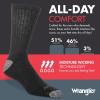 imageWrangler Ultra Dry Crew Socks for Men  12 Pack Full Cushion Arch Support MoistureWicking Steel Toe  Size 1315Black