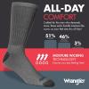imageWrangler Ultra Dry Crew Socks for Men  12 Pack Full Cushion Arch Support MoistureWicking Steel Toe  Size 1315Grey