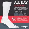 imageWrangler Ultra Dry Crew Socks for Men  12 Pack Full Cushion Arch Support MoistureWicking Steel Toe  Size 1315White