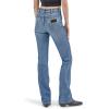 imageWrangler Womens HighRise Bootcut JeanDark Blue Denim