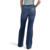 imageWrangler Womens Retro Mae Mid Rise Wide Leg Trouser JeanCassie