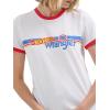 imageWrangler Womens X Hot Wheels Logo Ringer TeeWhite