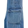 imageWrangler Womens X Hot Wheels Wide Leg Cargo JeanMedium Blue Denim
