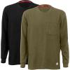 imageWrangler Long Sleeve Layering Tee Shirts for Men Core Mens Layering TShirtGreenBlack