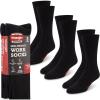 imageWrangler Mens Mid Weight Outdoor Socks  Work Socks for Men with Arch Support Cushioned Toe ampamp Heel  Size 612Black