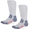 imageWrangler Mens Riggs Steel Toe Cushion Cotton Boot Crew Socks 2 PairsGrey