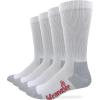 imageWrangler Mens Riggs Ultra Dri Mid Calf Boot Socks 4 PairsWhite
