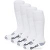 imageWrangler Mens Smooth Toe Seam Cushion Boot Crew Socks 4 PairsWellington Boot Sock  White  Large