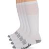 imageWrangler Mens Smooth Toe Seam Cushion Boot Crew Socks 4 PairsWhiteGrey