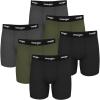 imageWrangler Ranger Mens Active Stretch Boxer Briefs MoistureWicking 4Way Stretch Gusseted Design 6PackCharcoal  Military Green  Blk