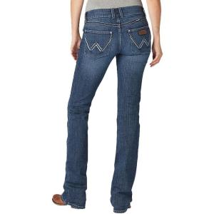 imageWrangler Ladies Retro Sadie Boot Cut JeansBlue