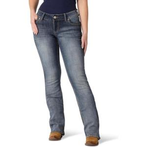 imageWrangler Ladies Retro Sadie Boot Cut JeansMedium Blue
