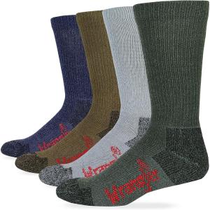 imageWrangler Mens Riggs Ultra Dri Mid Calf Boot Socks 4 PairsAssorted