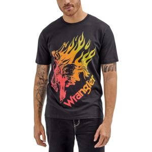 imageWrangler Mens X Hot Wheels Flaming Bronco TeeBlack