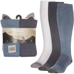 imageWrangler Ryder Western Cowboy Boot Socks for Men  Over Calf Cushioned Sole MoistureWicking Durable DesignBlue