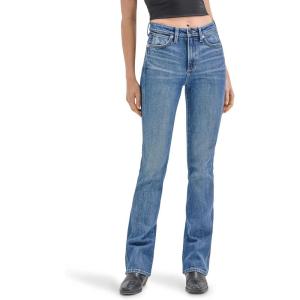 imageWrangler Womens HighRise Bootcut JeanDark Blue Denim