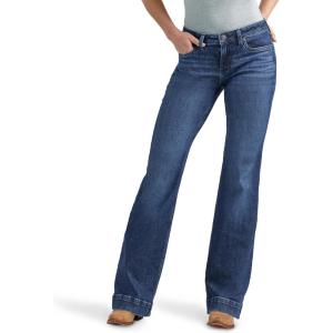 imageWrangler Womens Retro Mae Mid Rise Wide Leg Trouser JeanCassie