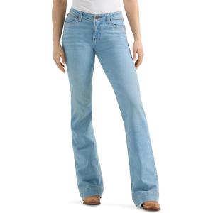 imageWrangler Womens Retro Mae Mid Rise Wide Leg Trouser JeanMia