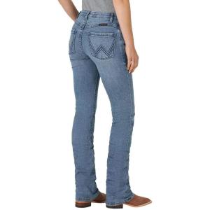 imageWrangler Womens Willow Mid Rise Performance Waist Boot Cut Ultimate Riding JeanDella