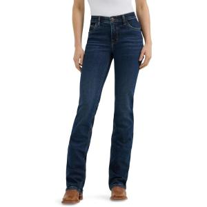 imageWrangler Womens Willow Mid Rise Performance Waist Boot Cut Ultimate Riding JeanDenim