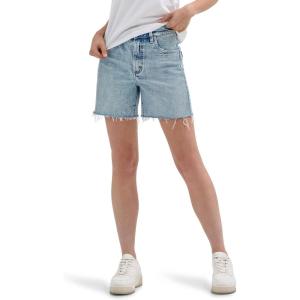 imageWrangler Womens X Hot Wheels High Rise Relaxed ShortLight Blue Denim