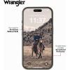 imageWITHit Wrangler Heritage Inlay Leather Phone Case Military Green Edge Compatible with iPhone Brown 15 ProBrown