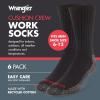 imageWrangler  Mens Socks  Cushion Work Crew Socks Size 612Black