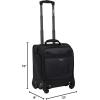 imageWrangler 17quot Underseat Spinner CarryOn Luggage MochaCharcoal
