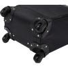imageWrangler 17quot Underseat Spinner CarryOn Luggage MochaCharcoal