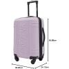 imageWrangler 20quot Astral Hardside CarryOn Luggage Dark ShadowLilac