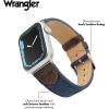 imageWrangler Denim ampamp Leather Band for Apple Watch Western Style Fits all Apple Watch Series and SizesDenim