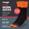 imageWrangler HiVis Work Socks for Men  Cushioned Crew Boot Socks with Arch Support Reinforced Heel ampamp Toe  Size 612BlackOrange
