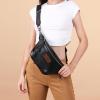 imageWrangler Large Fanny Packs for Women Waist Bag Travel Belt Bags Crossbody Sling PurseABlack
