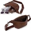 imageWrangler Large Fanny Packs for Women Waist Bag Travel Belt Bags Crossbody Sling PurseADark Brown