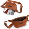 imageWrangler Large Fanny Packs for Women Waist Bag Travel Belt Bags Crossbody Sling PurseALight Brown