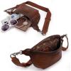 imageWrangler Large Fanny Packs for Women Waist Bag Travel Belt Bags Crossbody Sling PurseBDistressed Brown