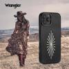 imageWrangler Leather Embroidered iPhone Case  Western Star Compatible with iPhone Cream 16 Pro MaxBlack