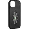 imageWrangler Leather Embroidered iPhone Case  Western Star Compatible with iPhone Cream 16 Pro MaxBlack