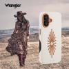 imageWrangler Leather Embroidered iPhone Case  Western Star Compatible with iPhone Cream 16 Pro MaxCream