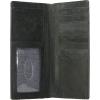 imageWrangler Mens Bifold Wallet with FlipOut ID Window Genuine Leather Gift for HimBlack Metal Logo Traveler