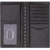 imageWrangler Mens Bifold Wallet with FlipOut ID Window Genuine Leather Gift for HimBlack Western Stitch