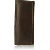 imageWrangler Mens Bifold Wallet with FlipOut ID Window Genuine Leather Gift for HimCognac Boot Stitch