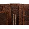 imageWrangler Mens Bifold Wallet with FlipOut ID Window Genuine Leather Gift for HimDark Brown Double Stitch