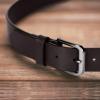 imageWrangler Mens Full Grain Genuine Leather 35mm Thick Casual Belt for Jeans Pants35mm Brown